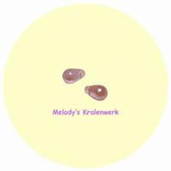 Roze glazen druppels 4 x 6 mm - ca 25 st