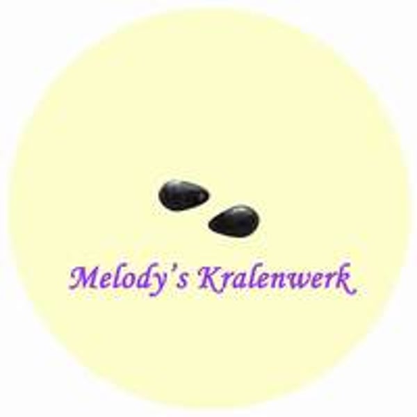 Zwarte glazen druppels 6 x 9 mm - ca 50 st