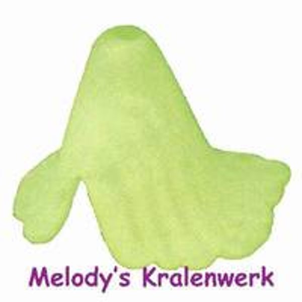 Groene plastic engelenrok (bloem) 9 x 17 mm - 1 st