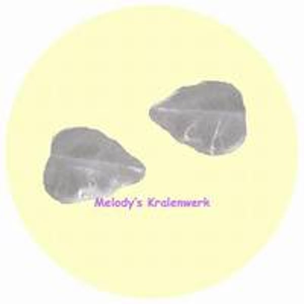 Crystal glazen blaadjes 21 x 7 mm voor engeltjes - 12 st