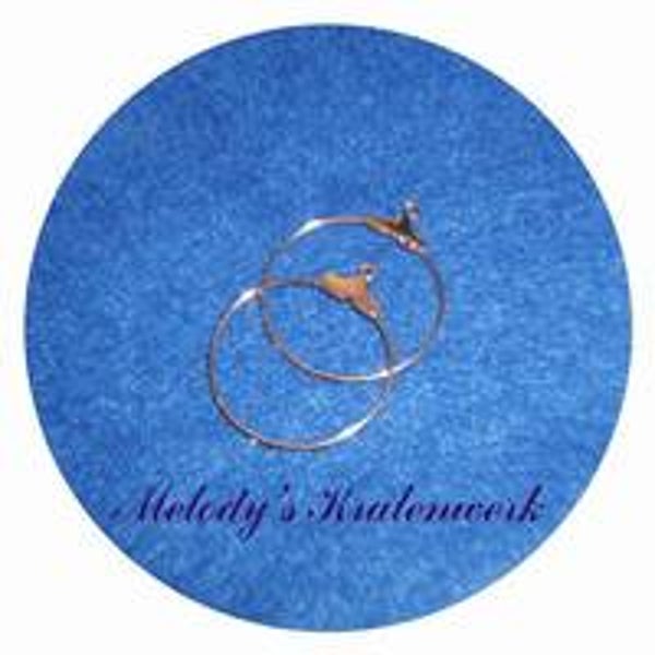 Goudkleurige creool ringen 25 mm - 1 paar