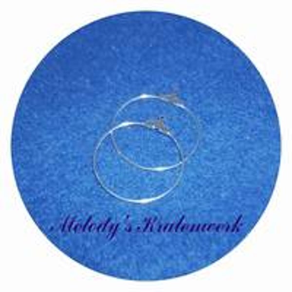 Zilverkleurige creool ringen 30 mm - 1 paar