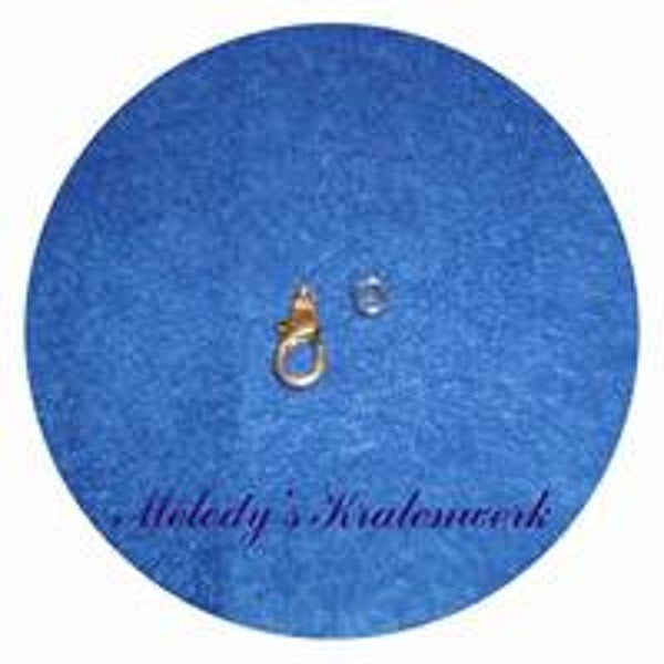 Goudkleurige karabijn-sluiting 7 x 12 mm