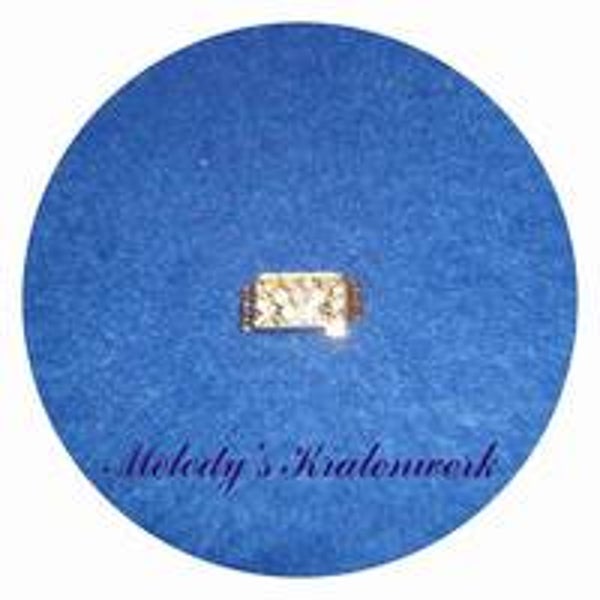 Goudkleurige Strass-sluiting 18 x 10 mm met 3 ogen - 1 st
