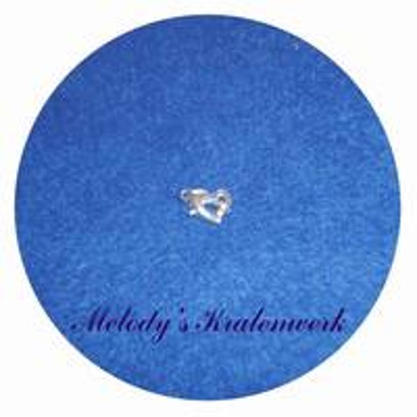 Zilverkleurige hartjes-sluiting 10 x 10 mm