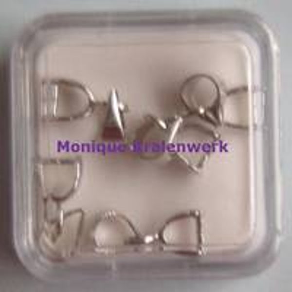 Zilverkleurige hangers klein - 5 st