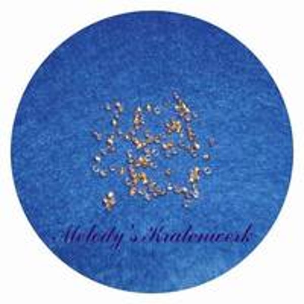 Goudkleurige draadklemmetjes 2 mm - ca 100 st