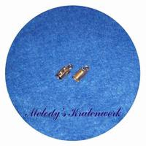 Goudkleurige eindklemmetjes 5 x 11 mm - 6 st