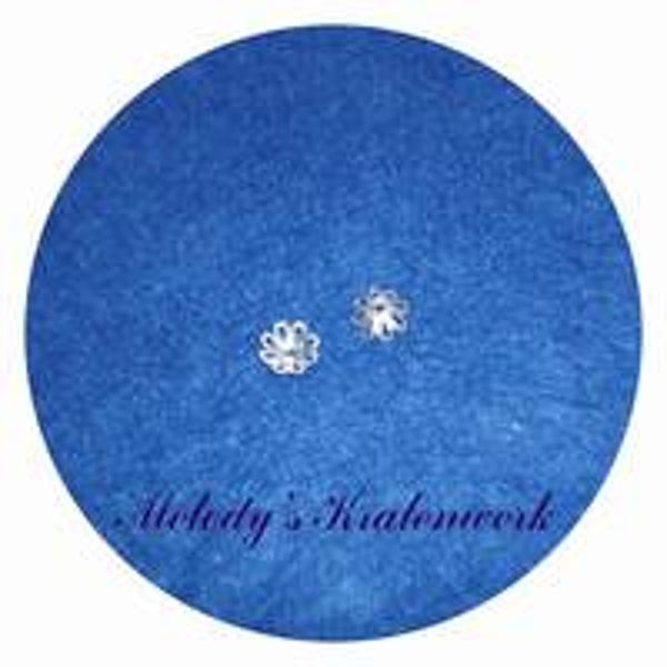 Zilverkleurige kraalhoedjes 8 mm - ca 50 st