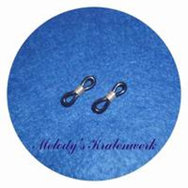 Zwarte brillenkoordschuifjes - 1 paar