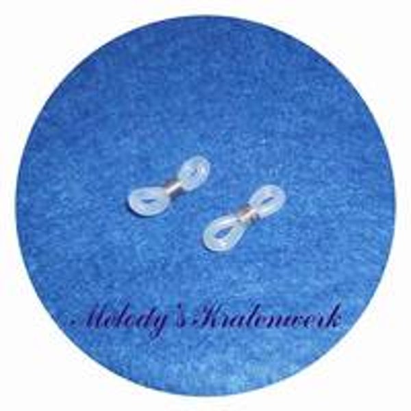 Transparante brillenkoordschuifjes - 10 paar