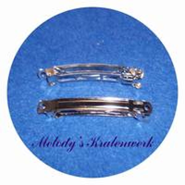 Zilverkleurige haarspeld 6 cm