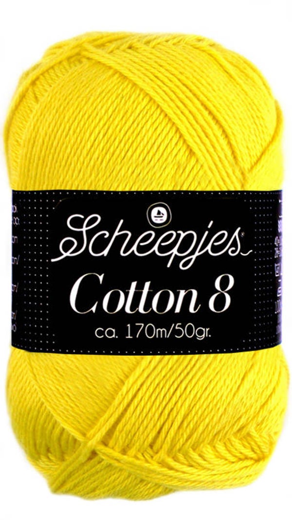 Scheepjes Cotton 8 - Citroengeel