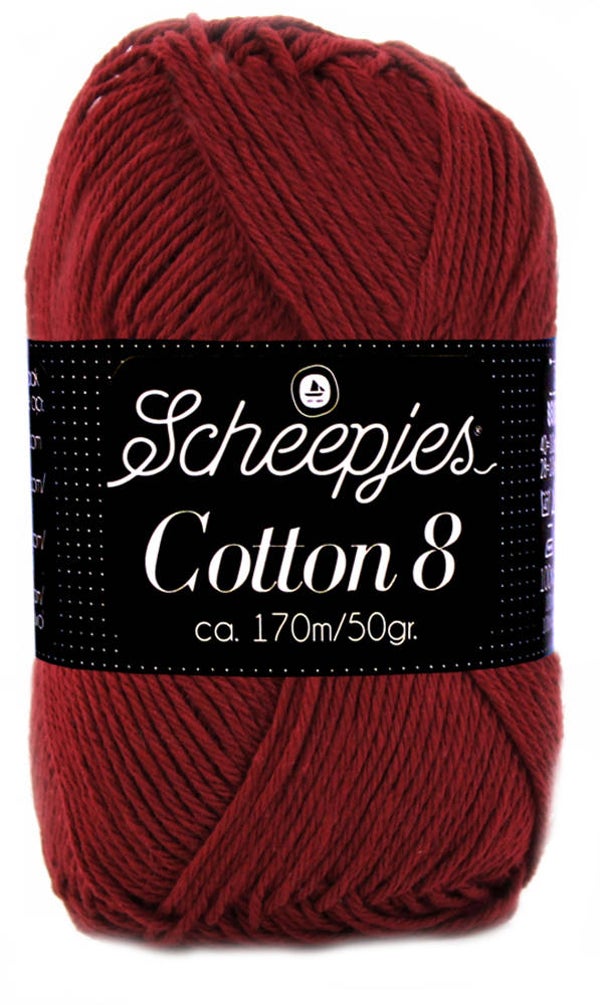 Scheepjes Cotton 8 - Bordeaux Rood