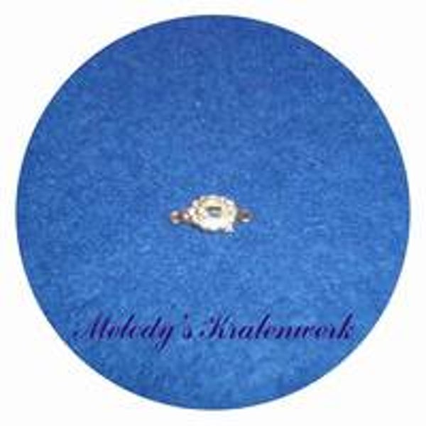 Goudkleurige Strass-sluiting 17 mm ovaal - 1 st