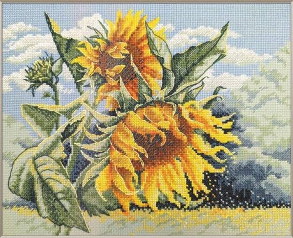 Borduurpakket - Sunflowers in the Wind