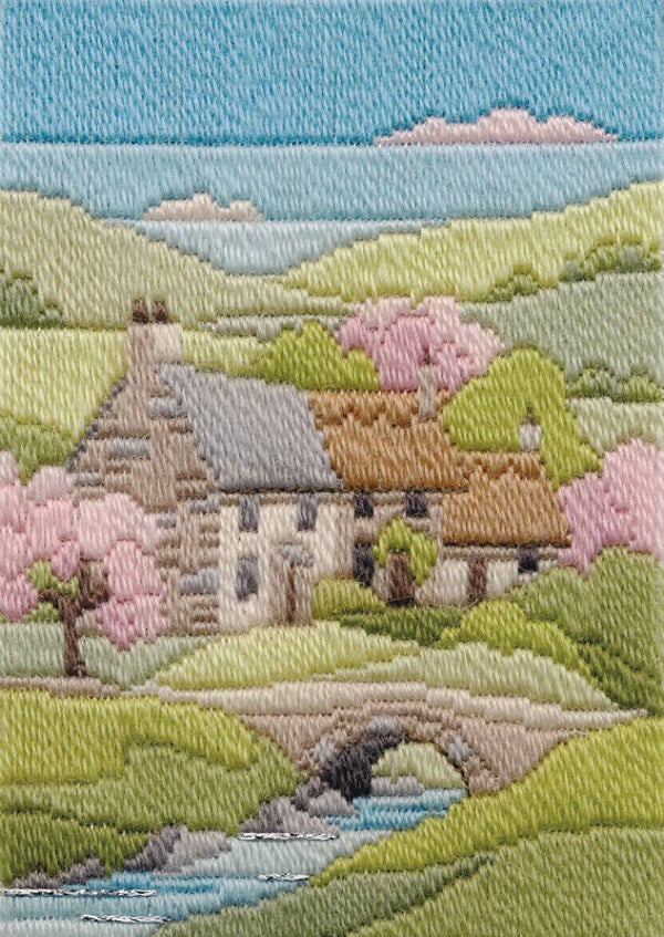 Platsteek pakket Long Stitch - Seasons - Spring Cottage