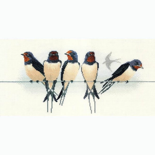 Borduurpakket - Birds - Swallows