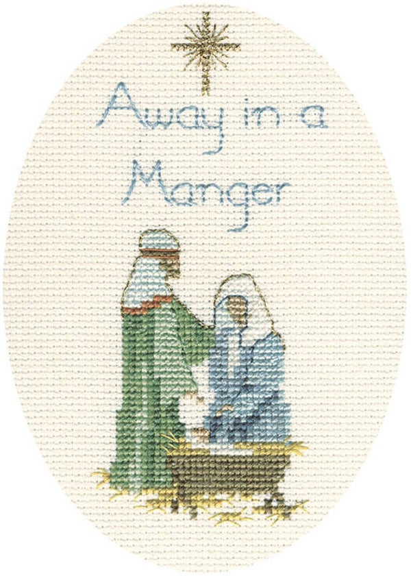 Borduurpakket - Christmas Card - Away in a Manger