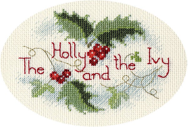 Borduurpakket - Christmas Card - The Holly and the Ivy