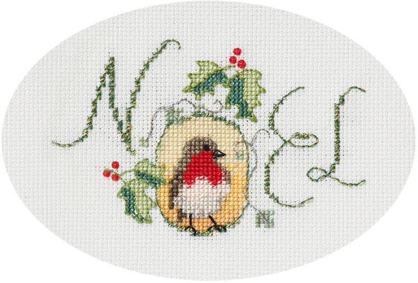 Borduurpakket - Christmas Card - Noel Robin