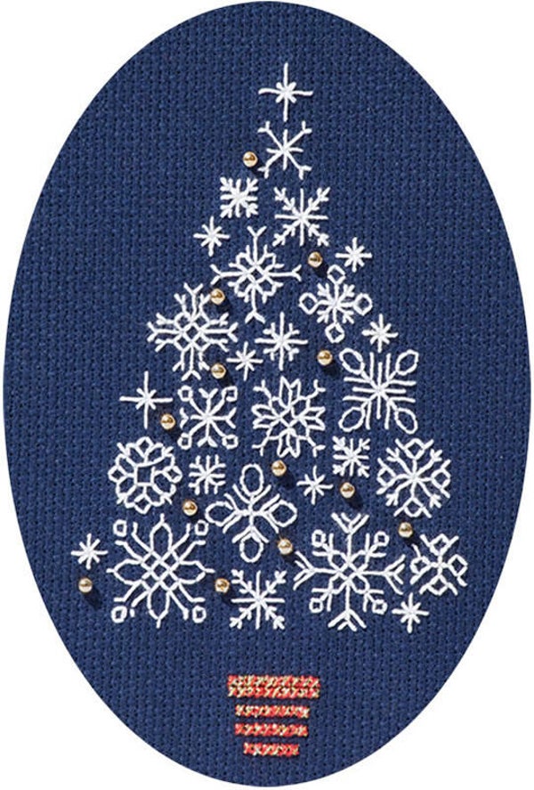 Borduurpakket - Christmas Card - Snowflake Tree