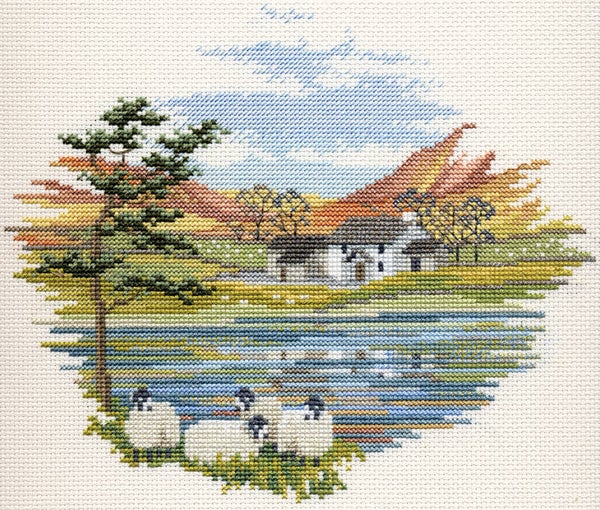 Borduurpakket - Countryside - Lakeside Farm