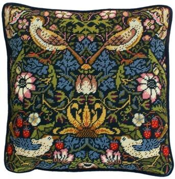 Petit Point Borduurpakket - William Morris - Strawberry Thief