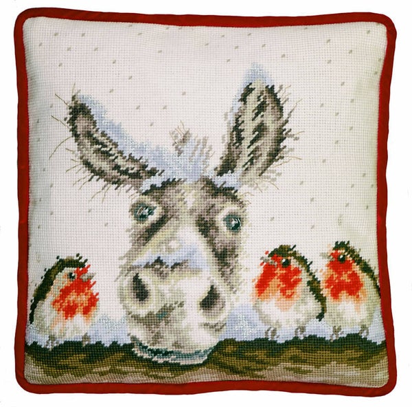 Petit Point Borduurpakket - Hannah Dale - Christmas Donkey Tapestry