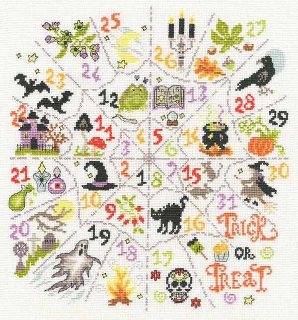 Borduurpakket - Bothy Designs - Countdown to Halloween