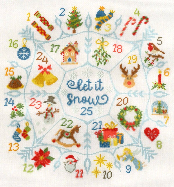 Borduurpakket - Bothy Designs - Countdown to Christmas