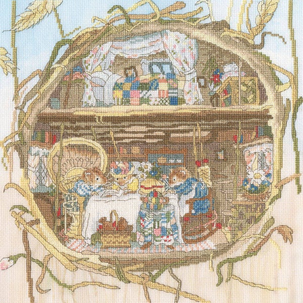 Borduurpakket - Jill Barklem - Tea with the Harvest Mice