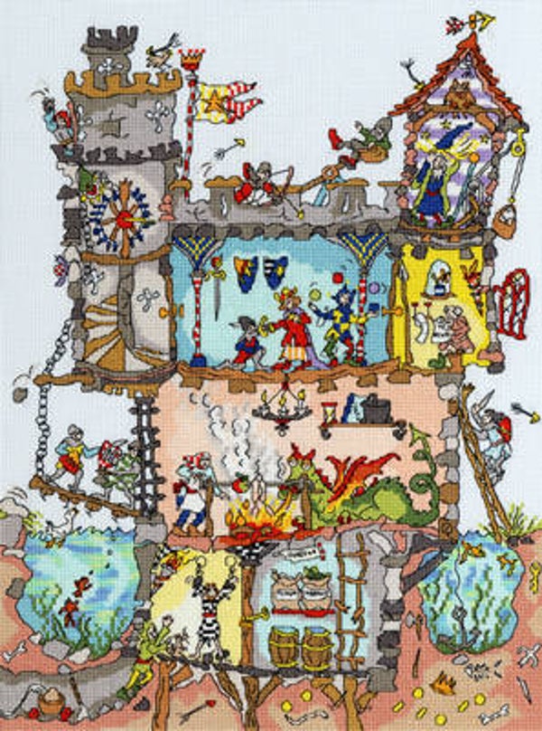 Borduurpakket - Cut Thru' - Castle