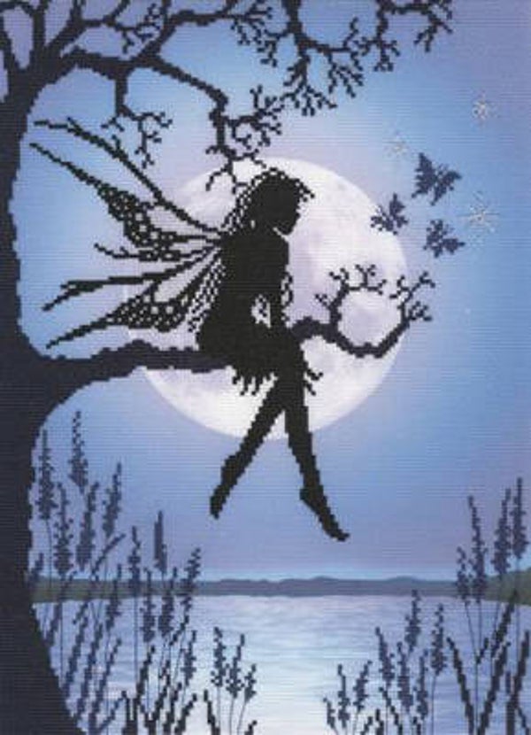 Borduurpakket - Lavina Stamps' Fairies - Luna