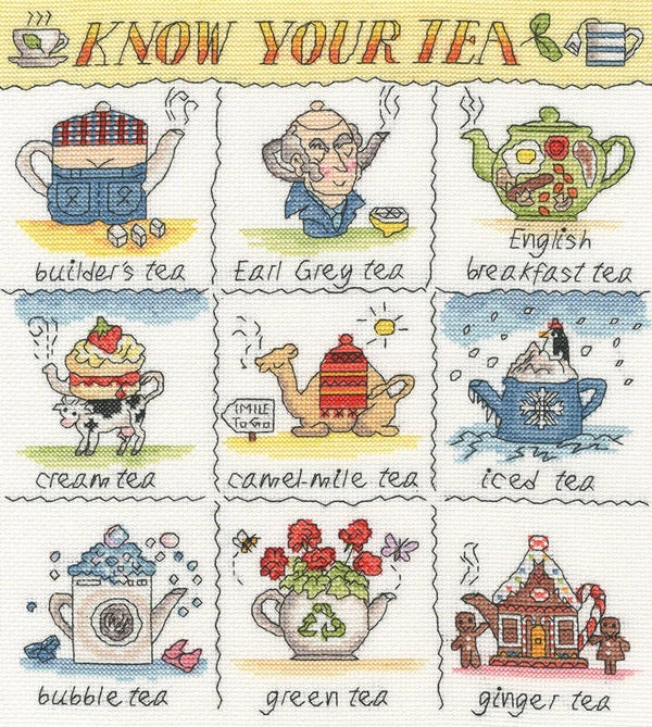 Borduurpakket - Helen Smith - Know your Tea