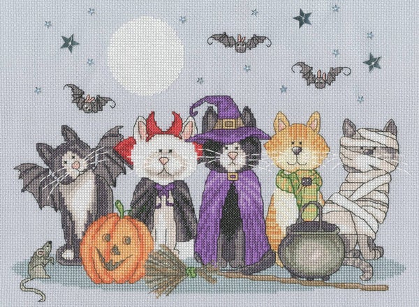 Borduurpakket - Karen Tye Bentley - Friendish Felines