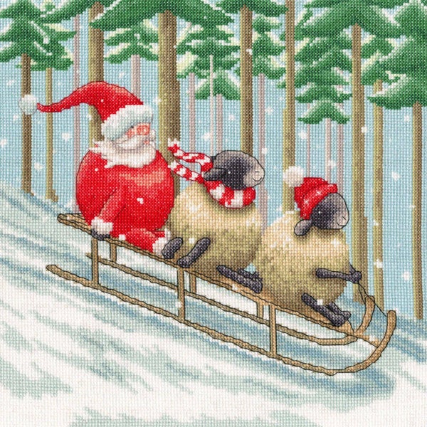 Borduurpakket - Lucy Pittaway - Santa's Sled Squad