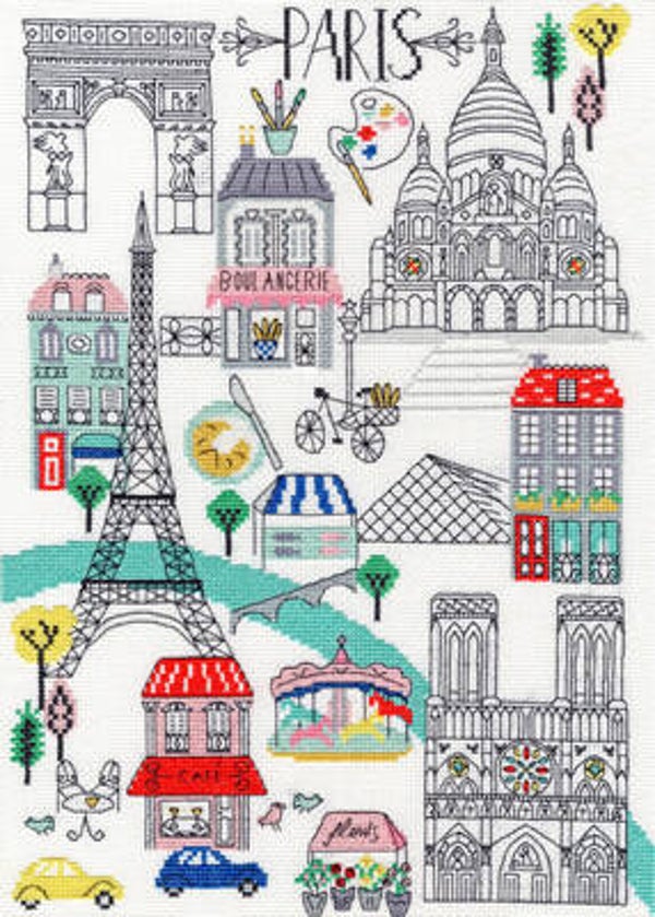 Borduurpakket - Cities - Love Paris