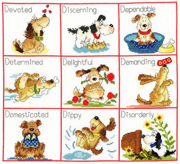 Borduurpakket - Margaret Sherry - It's a Dog's Life