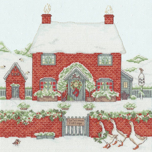 Borduurpakket - Sally Swannell - Christmas Cottage