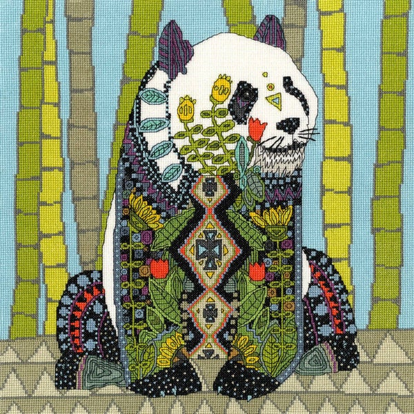 Borduurpakket - Sharon Turner - Jewelled Panda