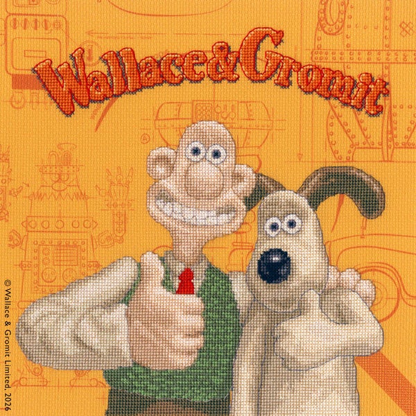 Borduurpakket - Wallace & Gromit - Wonderfully W&G