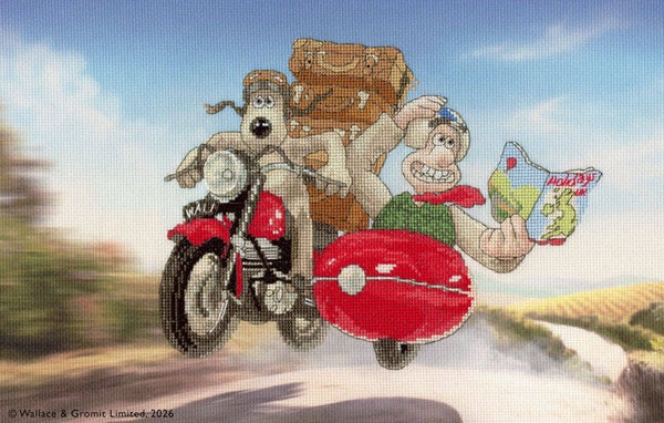 Borduurpakket - Wallace & Gromit - Cracking Holidays!