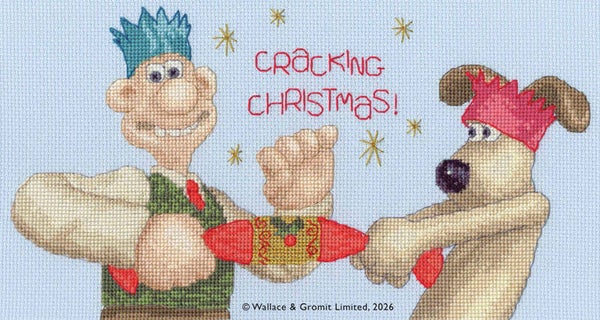 Borduurpakket - Wallace & Gromit - Cracking Christmas!