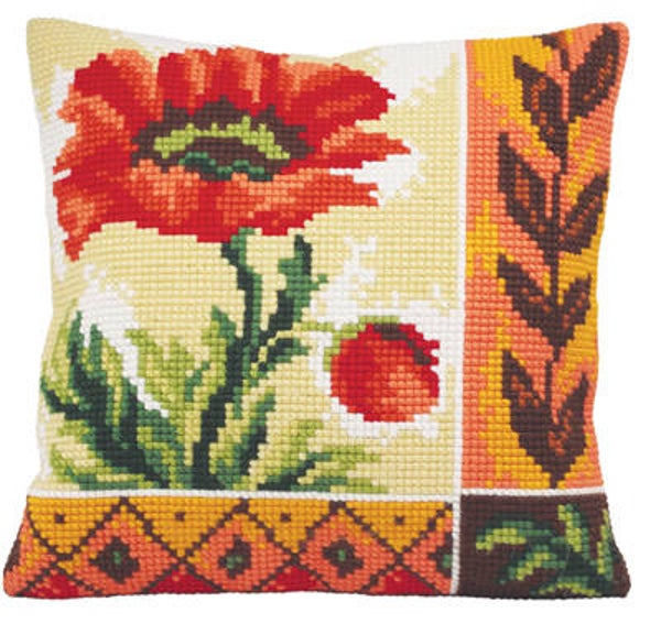 Kussen Borduurpakket - Coquelicot Nouveau