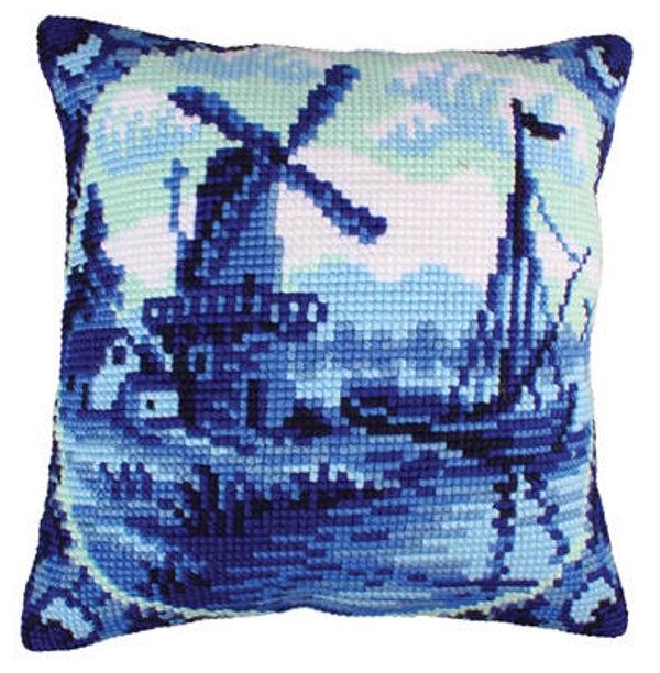 Kussen Borduurpakket - Delftware