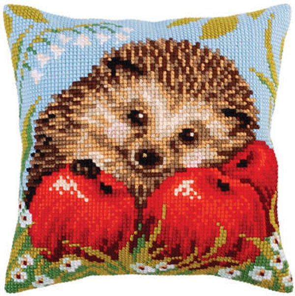 Kussen Borduurpakket - Hedgehog with Apples