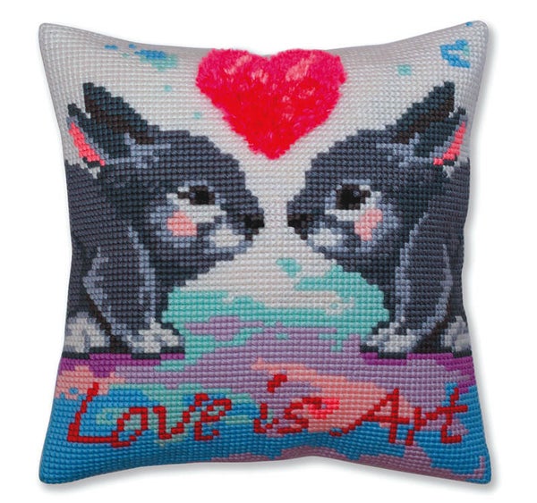 Kussen Borduurpakket - Love is Art