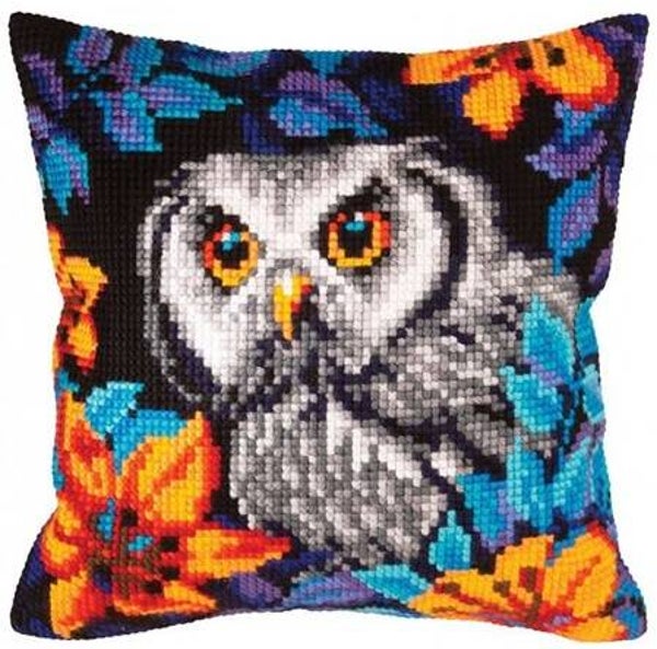 Kussen Borduurpakket - Owl Gaze
