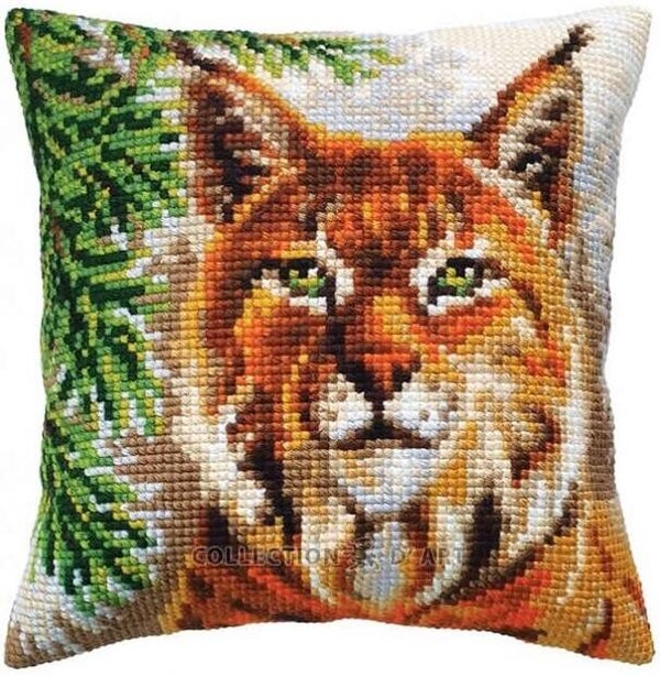 Kussen Borduurpakket - Lynx